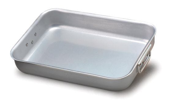 Tegame in alluminio con due maniglie in acciaio inox, spessore 5 mm, diam. 40x28cm