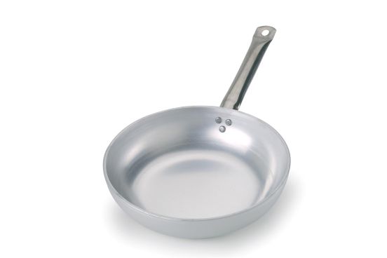 High frying pan in aluminum with one handle in stainless steel, thickness 5 mm, diam. 40cm