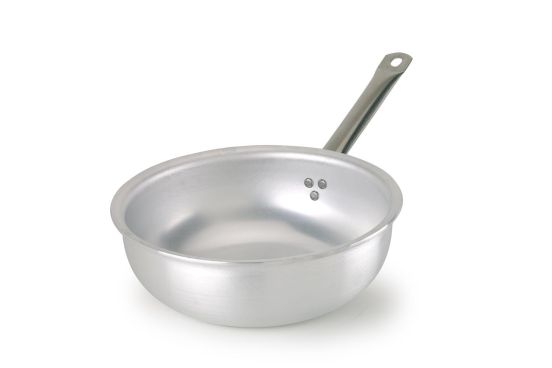 Padella a mantecare in alluminio con manico in acciaio inox, spessore 5 mm, diam. 36cm