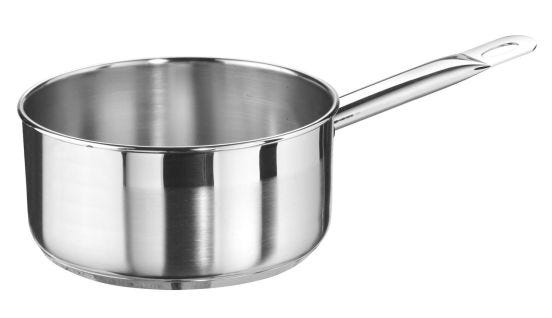 Deep saucepan in steel for induction with 1 handle Professional model, diam. 12cm