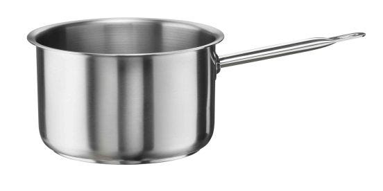 Deep saucepan in stainless steel for induction with one handle, diam. 20cm