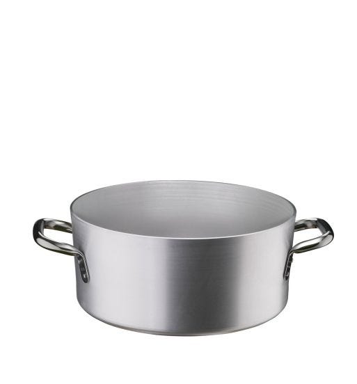 Casseruola bassa in alluminio con maniglie in acciaio inox, diam. 20cm