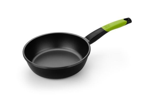 Padella svasata alta in alluminio antiaderente per induzione, linea Prior, diam. 24cm