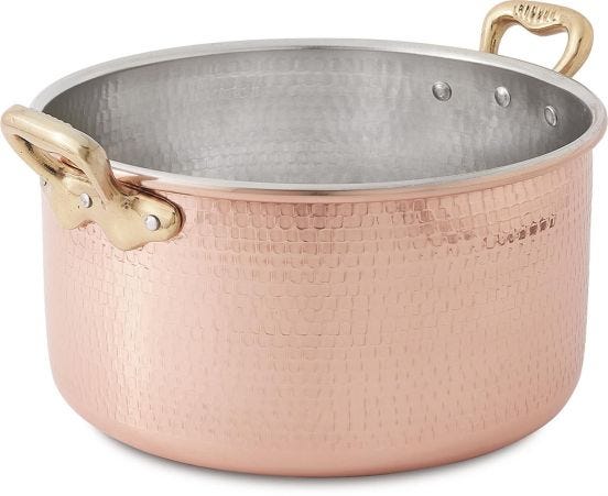 Casseruola alta in rame linea Luxury, diam. 28 cm