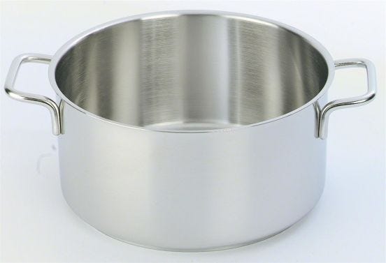 Casserole in stainless steel for induction, Apollo line, diam. 18cm