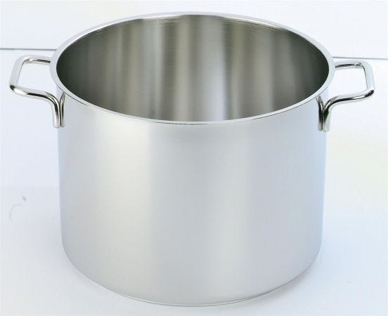 Casseruola alta in acciao inox per induzione, linea Apollo, diam. 24cm