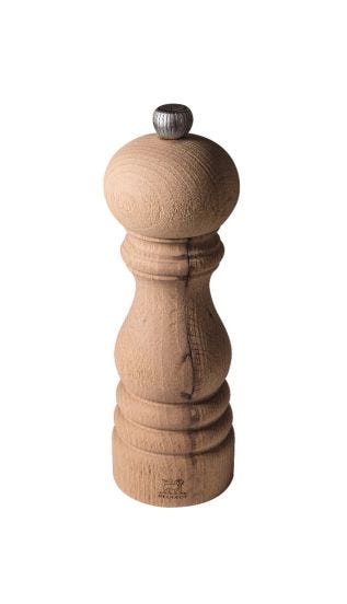 Bistro Nature wooden salt mill, H 18cm