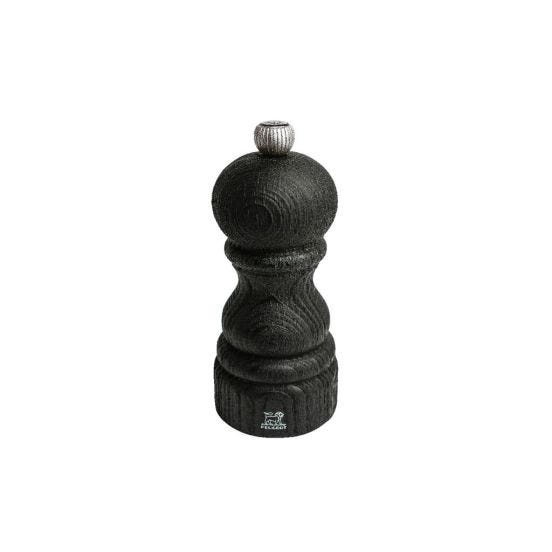 Bistro Nature black wooden pepper mill, H 12cm