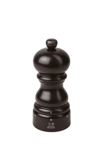 Black wooden pepper mill, H 12cm