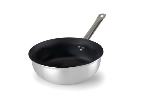 Padella a mantecare in alluminio antiaderente con manico in acciaio Inox, spessore 3 mm, diam. 20cm