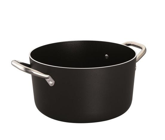 Casseruola alta in alluminio antiaderente con maniglie in acciaio inox, spessore 3 mm, diam. 28cm