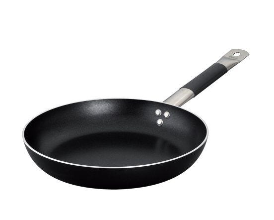 Padella alta in alluminio antiaderente con manico in acciaio Inox con guaina termoresistente, spessore 3 mm, diam. 40cm