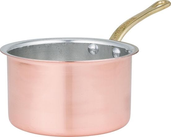 Casseruolina alta in rame con un manico, diam 8cm