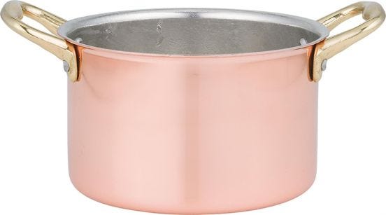 Casseruolina alta in rame con due maniglie, diam 14cm