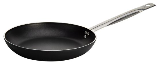 Padella svasata bassa in alluminio antiaderente per induzione, spessore 4 mm, diam. 28cm