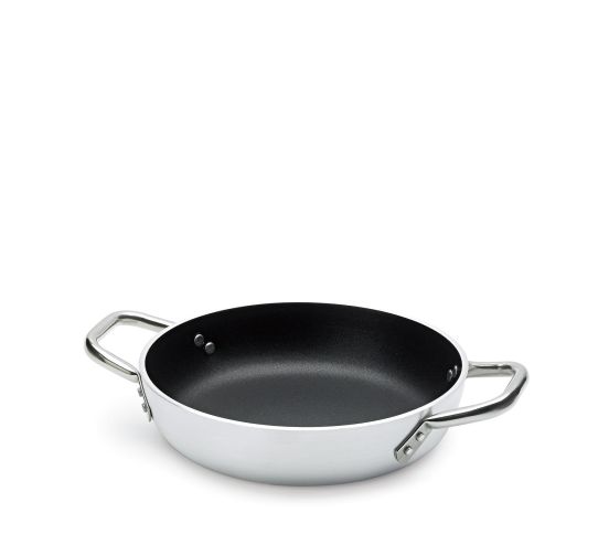 Tegame in alluminio antiaderente con maniglie in acciaio inox, spessore 5 mm, diam. 28cm