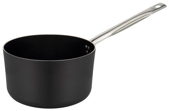 Medium saucepan in non-stick aluminum for induction with one handle, thickness 4 mm, diam. 24cm