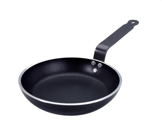 Padella in alluminio antiaderente con manico in ferro, spessore 5 mm, diam. 24cm