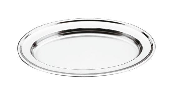Oval Tray With Edge Cm 46 Line 663 AK Inox