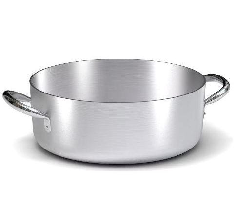 Casseruola bassa in alluminio per induzione con due maniglie, spessore 4 mm, diam. 28cm (2° SCELTA)