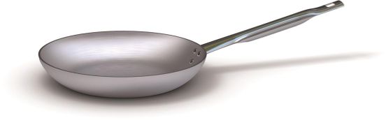 Padella svasata bassa in alluminio &quot;a saltare&quot; con manico in acciaio inox, spessore 3 mm, diam. 36cm