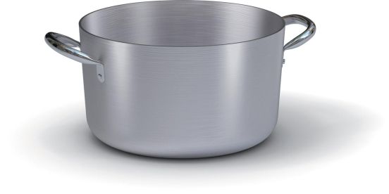 Medium saucepan in aluminum with handles in stainless steel, thickness 3 mm, diam. 40cm