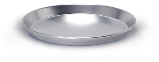 Low conical aluminum cake pan with edge, diam.28cm