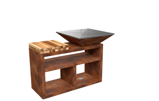 Vulcanus PRO 730 MASTERCHEF wood-fired brazier with Multigrid, Spatula and GastroPro plate