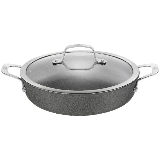 Non-stick aluminum pan for induction with handles and lid from the Salina line, diam. 24cm