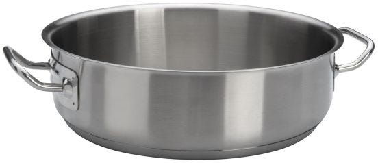 Low saucepan in stainless steel for induction 18/10, diam.24cm