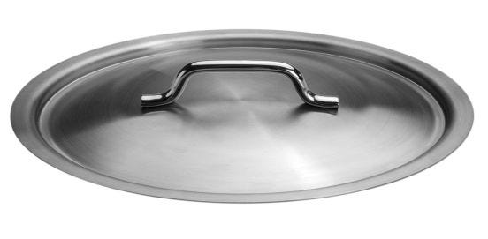 Flat lid in 18/10 stainless steel, diam.60cm