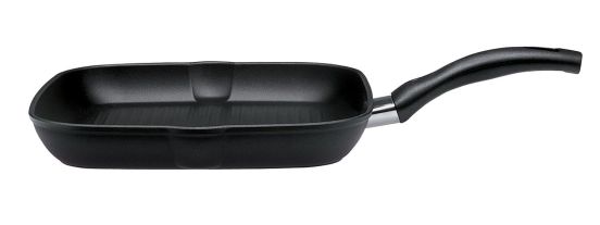Bistecchiera in alluminio antiaderente con manico dim. 28x28 linea Cookin, dim.28x28cm