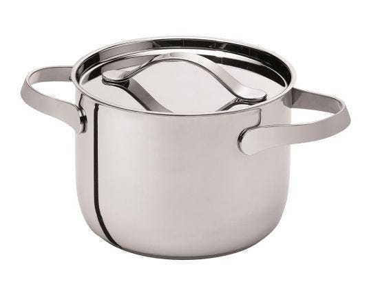 Stainless steel pot for induction Al Dente line with lid, diam.16cm