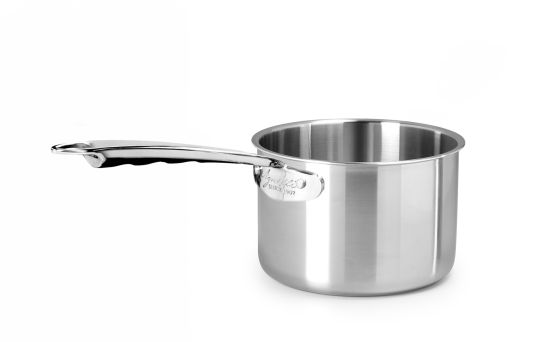 High saucepan in alu-inox for induction with one handle, diam. 24cm