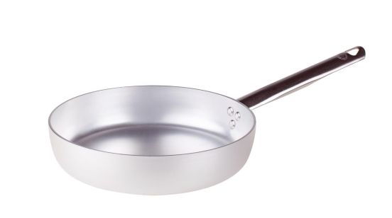 Padella Dritta per friggere in alluminio 3mm con un manico, diam. 50cm