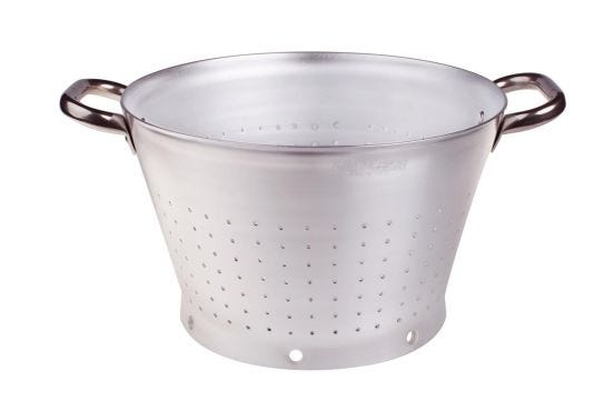 Colapasta Conico in alluminio 3mm con due maniglie 