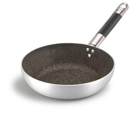 Alta Stone flared pan in 3mm non-stick aluminum with a &quot;cool&quot; handle, diam. 40cm