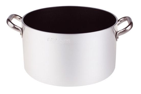 High saucepan in non-stick aluminum 5mm, two handles, diam. 45cm