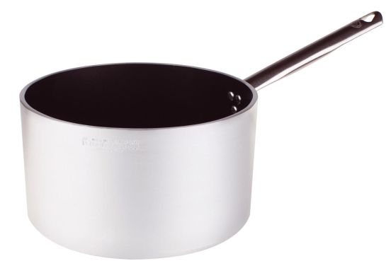 High saucepan in non-stick aluminum 5mm with one handle, diam. 16cm