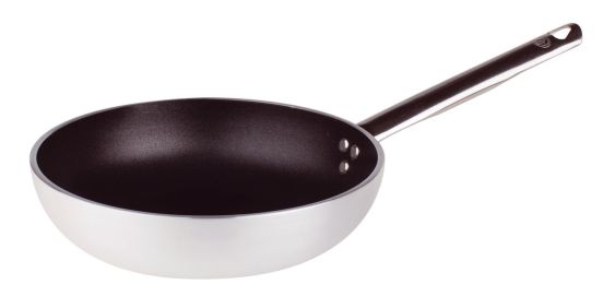 Padella Svasata Alta per saltare in alluminio antiaderente 5mm con manico, diam. 24cm