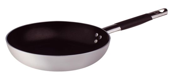 Padella Svasata Bassa in alluminio antiaderente 3mm con manico “cool”, diam. 24cm