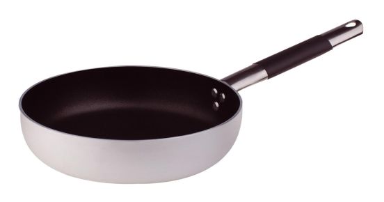Padella Dritta in alluminio antiaderente 3mm con manico “cool”, diam. 28cm