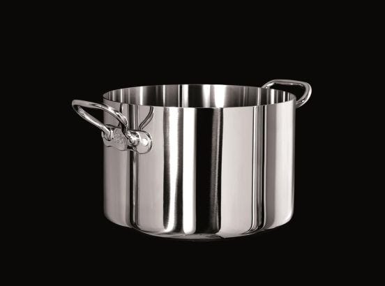 High saucepan Alu-inox 1907 for induction with two handles, diam. 32cm
