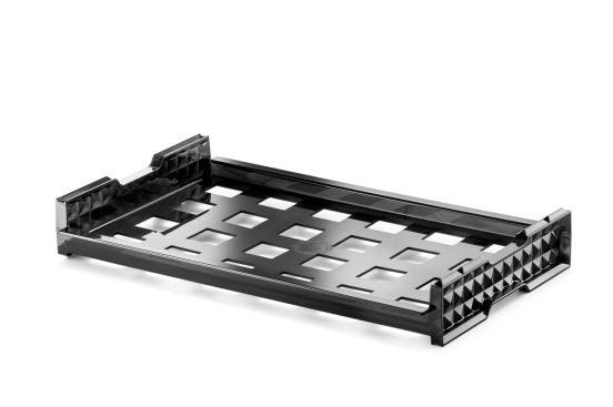 Giravolta black tray with square holes