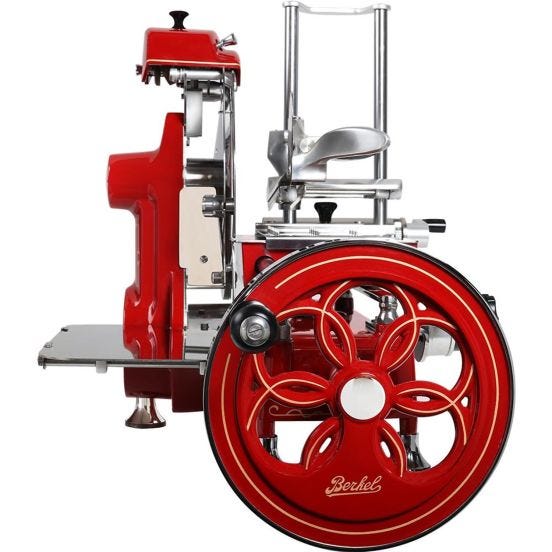 Volano B2 slicer, Red Berkel - Gold decorations, diam. blade 265mm