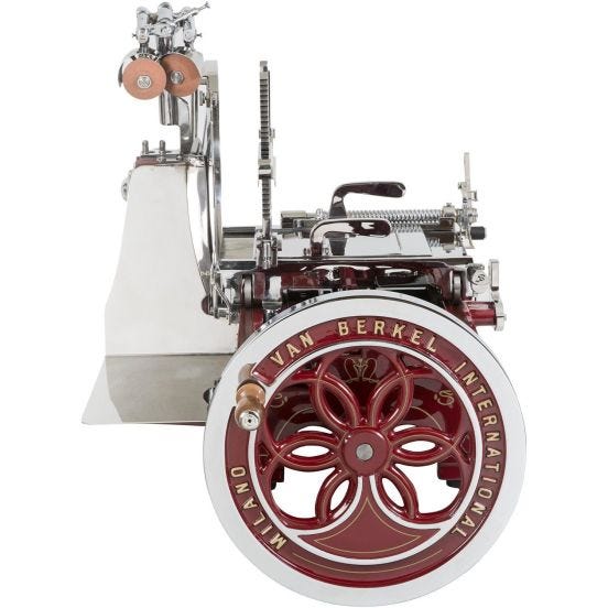 Volano L16 slicer, Red Berkel - Gold decorations, diam. blade 350mm