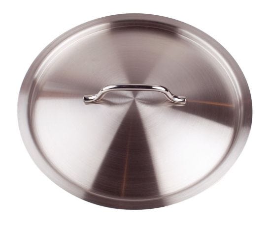 Coperchio in acciaio inox con ponticello, diam. 60cm