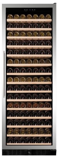 Cellar Exclusive Line monotemperat. door frame and handle in stainless steel, 194 bottles