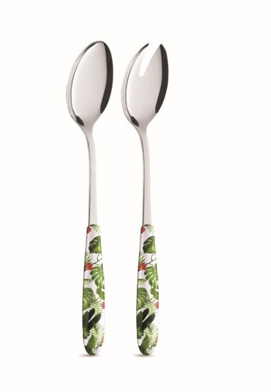 Pair of salad cutlery York Floral Line