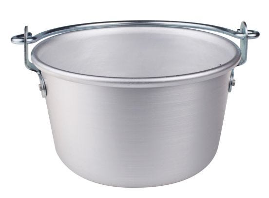 Cauldron with bow handle with rim, diam.36cm